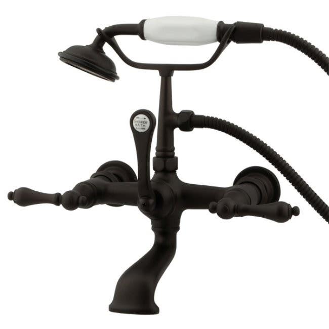 Kingston Brass CC5 Vintage Wall Mount Clawfoot Tub Filler w/ metal lever