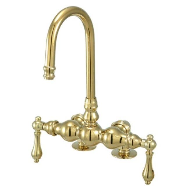 Kingston Brass CC9 Vintage Deck Mount Clawfoot Tub Filler w/ metal lever