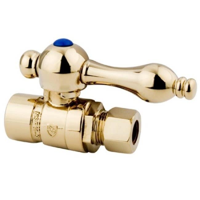 Kingston Brass CC4325 Vintage Straight Stop Valve w/ 1/2" Sweat x 3/8" OD Compression w/ lever handles