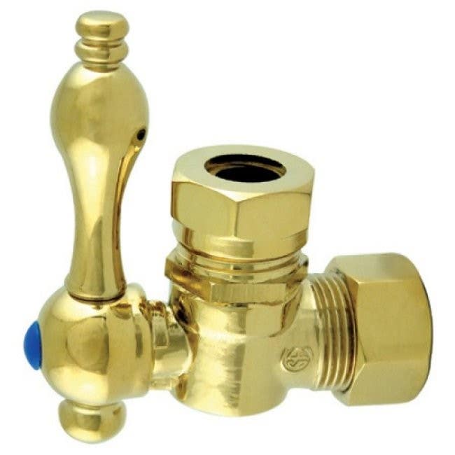 Kingston Brass CC4410 Vintage Angle Stop Valve w/ 1/2" IPS x 1/2" or 7/16" Slip Joint w/ lever handles