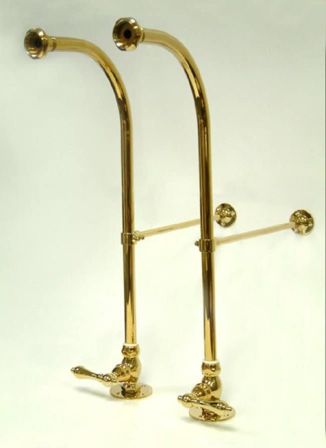 Kingston Brass CC45 Vintage Rigid Freestanding Supply Lines with Shut-Off Valves