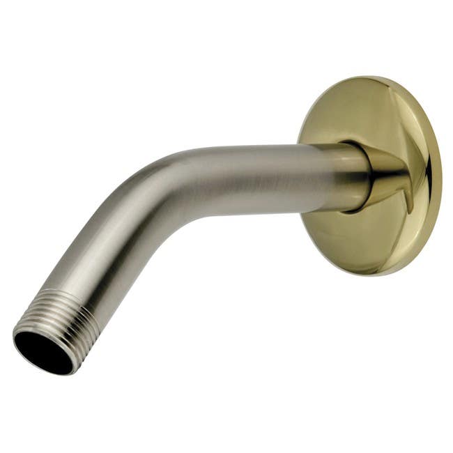 Trimscape K150K 6" Shower Arm with Flange, Polished Chrome and Satin Nickel