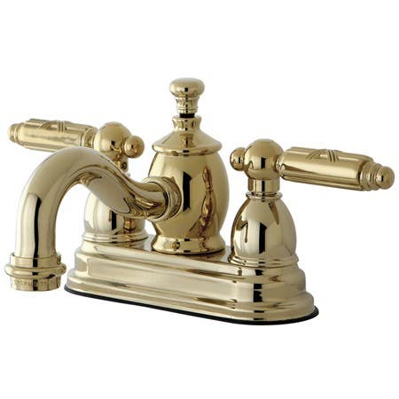 Kingston Brass KS710 4" Centerset Lavatory Faucet w/ Heritage Spout & GL Metal Lever Handle
