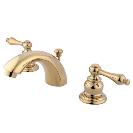 Kingston Brass GKB94 Water Saving Magellan Mini Widespread Lavatory Faucet w/ AL lever handles