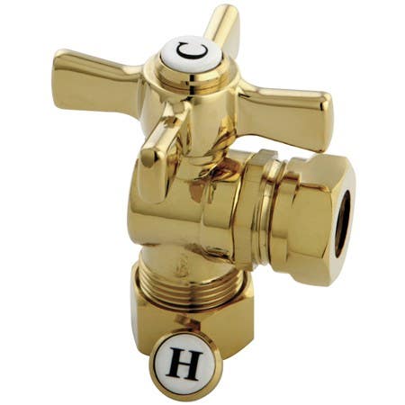Kingston Brass CC5430 Millennium 5/8" OD Compression X 1/2" Or 7/16" Slip Joint Angle Valve