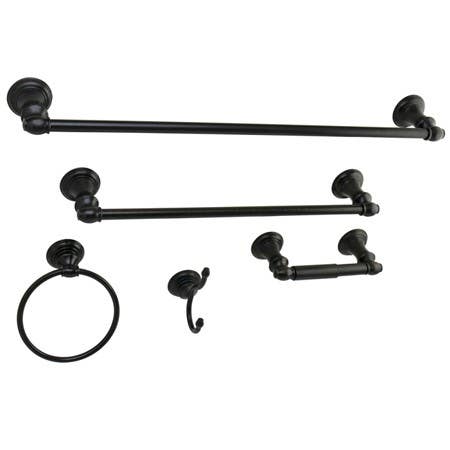 Kingston Brass BAHK261212478 Provence Collection 5-piece Towel Bar Bath Hardware Set