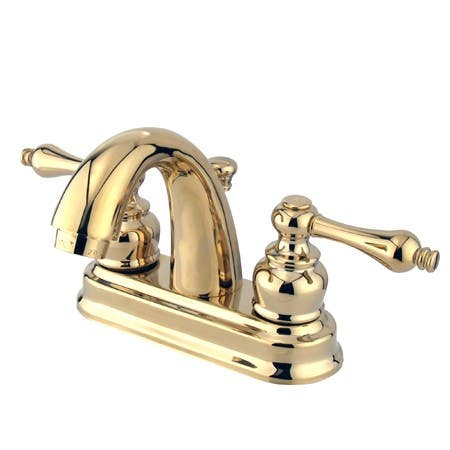 Kingston Brass GKB561 Water Saving Restoration Centerset Lavatory Faucet w/ Metal Lever Handles