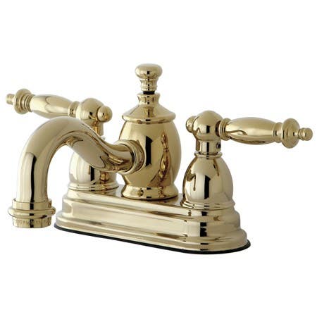 Kingston Brass KS710 4" Centerset Lavatory Faucet w/ Heritage Spout & TL Metal Lever Handle