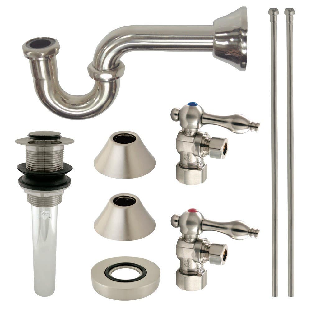 Kingston Brass CC5330 Trimscape Traditional Plumbing Sink Trim Kit w/ P Trap for Vessel Sink w/out Overflow Hole