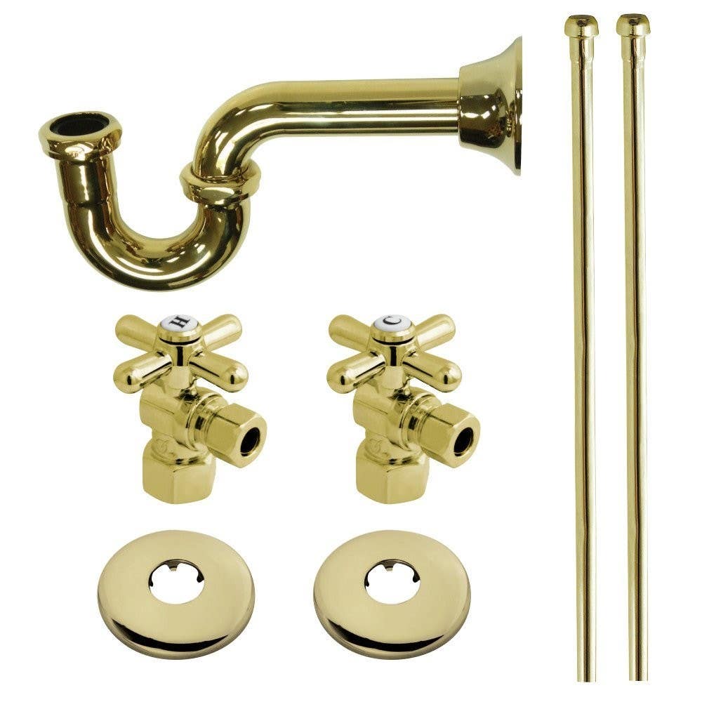 Kingston Brass KPK10 Trimscape Plumbing Supply Kits Combo, 1/2" IPS Inlet, 3/8" Comp Outlet