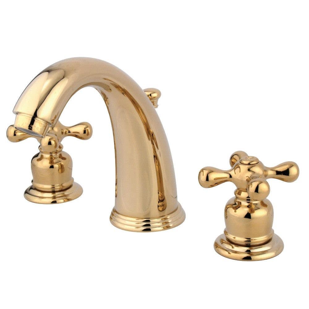 Kingston Brass GKB98 Water Saving Victorian Widespread Lavatory Faucet w/ AX cross handles