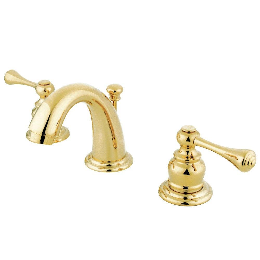 Kingston Brass GKB91 Water Saving Vintage Mini Widespread Lavatory Faucet w/ Retail Pop-Up w/ lever handles