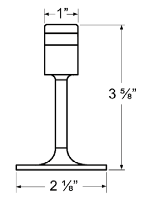 Cal-Royal 4CWS-21 Wall Door Stop