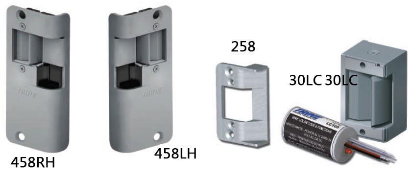 Trine 3258458LC Axion 3000 Series Electric Strike & Faceplate Kit for Deadlatches & Aluminum Frames