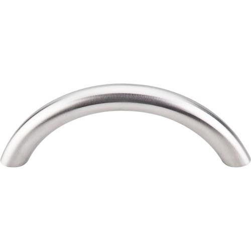 Top Knobs SS Solid Bowed Bar Pull, Brushed Stainless Steel