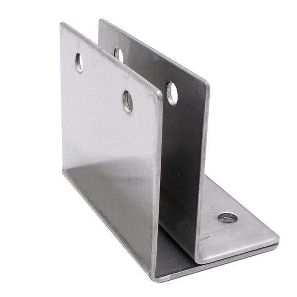 Jacknob 22 Wall Bracket One Ear 3" Long - Stamped w/ Stainless Steel Material & Satin Finish
