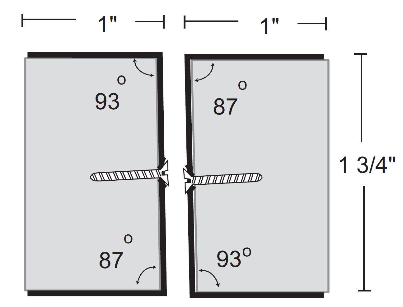 NGP 545 Metal Edge Astragal on Active Leaf Set