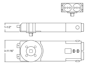 Falcon OHC100 Series Overhead Concealed Closer, Dark Bronze Painted
