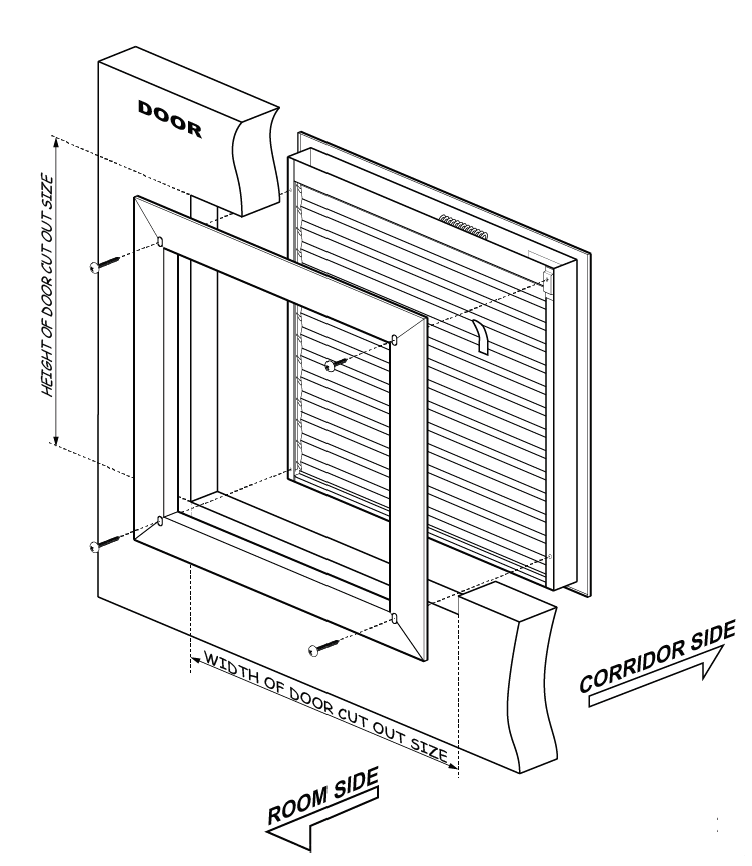 CAL-Royal FLLV Adjustable Fusible Link Louvers, Finish-Dark Bronze, 90 Minute Fire Rated