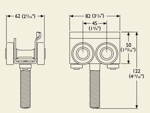 Pemko 556 Henderson Hanger Assembly For Sliding & Folding Door