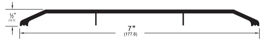 Pemko 1547 Flat Saddle Threshold, 7" W x 1/2" H