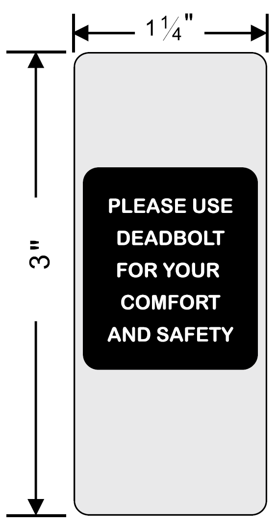 Pemko PDL Privacy Door Latch Decal