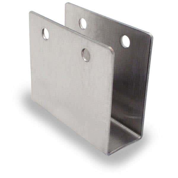 Jacknob 2 U-bracket X-high 3" Long - Stamped w/ Stainless Steel Material & Satin Finish