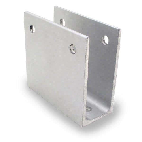 Jacknob 2324 U-bracket 1" X-high 3" Long w/ Aluminum Material & Clear Anodized Finish