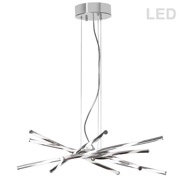 Dainolite PIR 6LT LED Pendant, Polished Chrome Finish