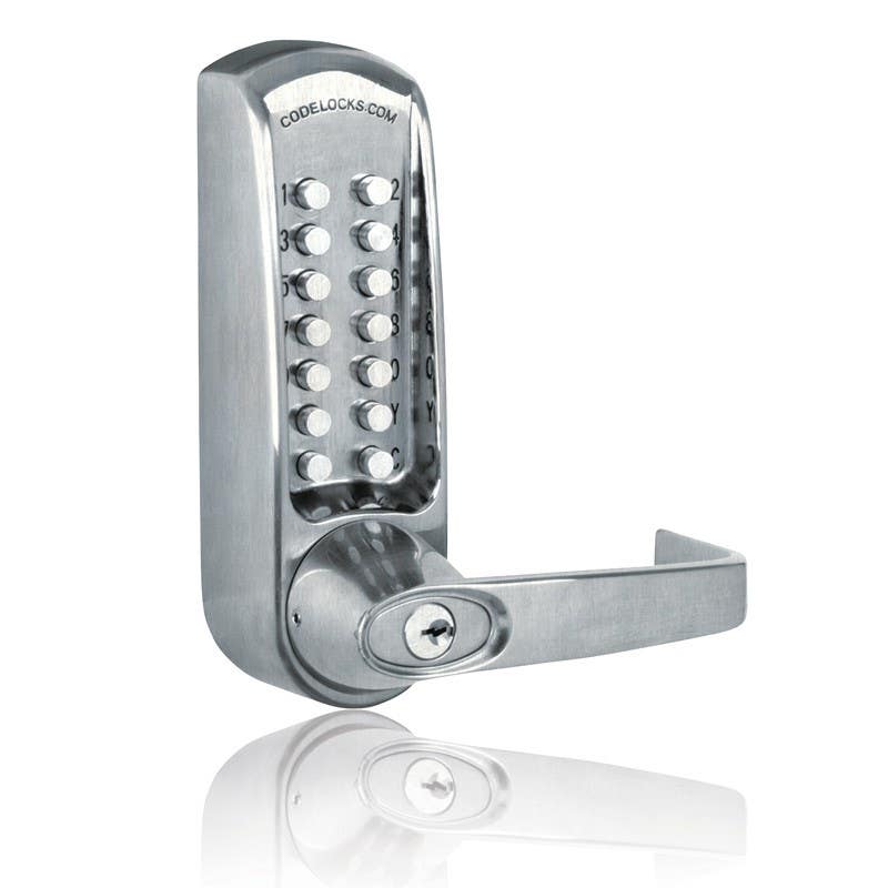 Codelocks CL600 Series Push Button Mechanical Heavy Duty Door Lock Lever, For Door Thickness-1-3/8" - 2-3/8"