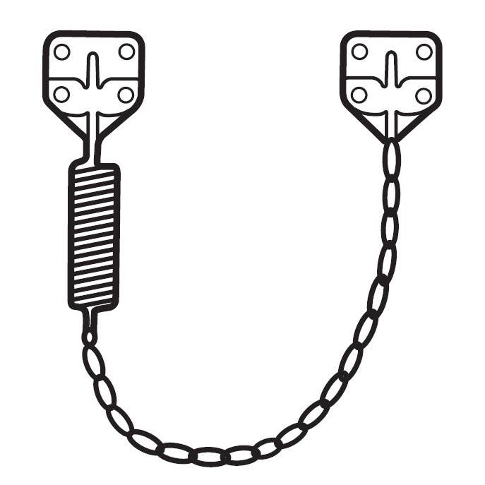 Don-Jo CC-100-ZP 27-3/4" Crash Chain, Zinc Finish