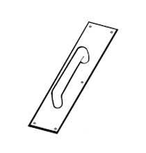 Don-Jo 7014 Pull Plate W/3/4" Round Pull 5.5"