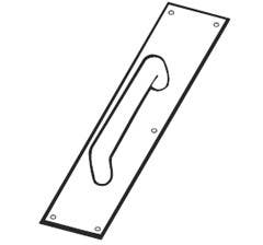 Don-Jo 7816 Pull Plate, Satin Stainless Steel Finish