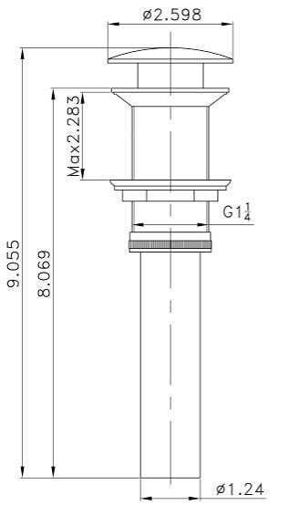 American Imaginations AI-20332 2.6-in. W Brass Bathroom Sink Drain In Oil Rubbed Bronze