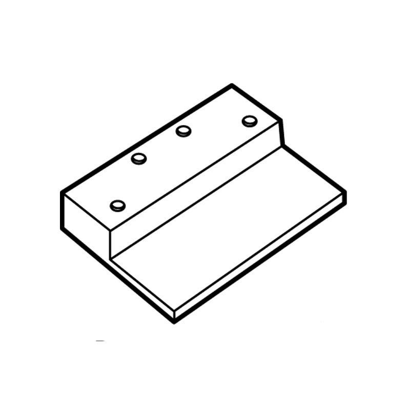 Don-Jo 2050-628 Mounting Bracket, Aluminum Push Plate Finish
