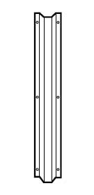 Don-Jo 85 Vertical Rod Protector, Satin Stainless Steel Finish