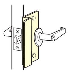 Don-Jo OSLP-110-EBF Latch Protector, Satin Stainless Steel Finish