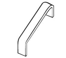 Don-Jo 30 Flat Bar Door Pull 6.375" x 2" x 1.625"