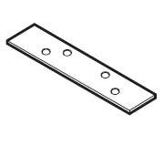 Don-Jo HR-215 - 4.5 Flat Hinge Reinforcement, Raw Steel Finish