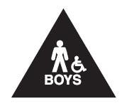 Don-Jo Boys Room Restroom Sign, Blue Finish