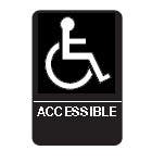 Don-Jo HS-9070-06 A.D.A. Signs, Blue Finish