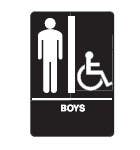 Don-Jo HS-9070-07 A.D.A. Signs, Blue Finish