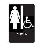 Don-Jo HS-9090-05 A.D.A. Signs, Black Finish