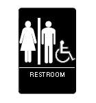 Don-Jo HS-9090-32 A.D.A. Signs, Black Finish