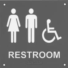Rockwood BF689 BF Series ADA Bathroom Restroom Sign