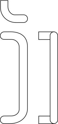 Rockwood BF157 Offset Door Pull, 10" Center to Center