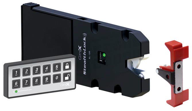 CompX StealthLock Keyless Invisible Hidden Electronic Digital Cabinet Locking System Cabinet Lock Kit