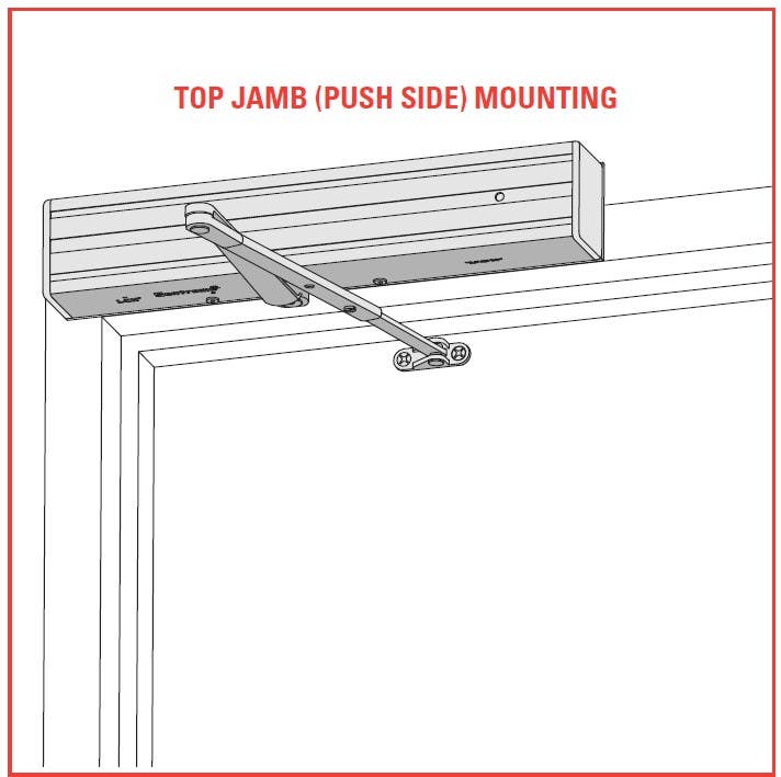 LCN 4410ME Series Push Side Mounting Multi-Point Hold Open Door Closer