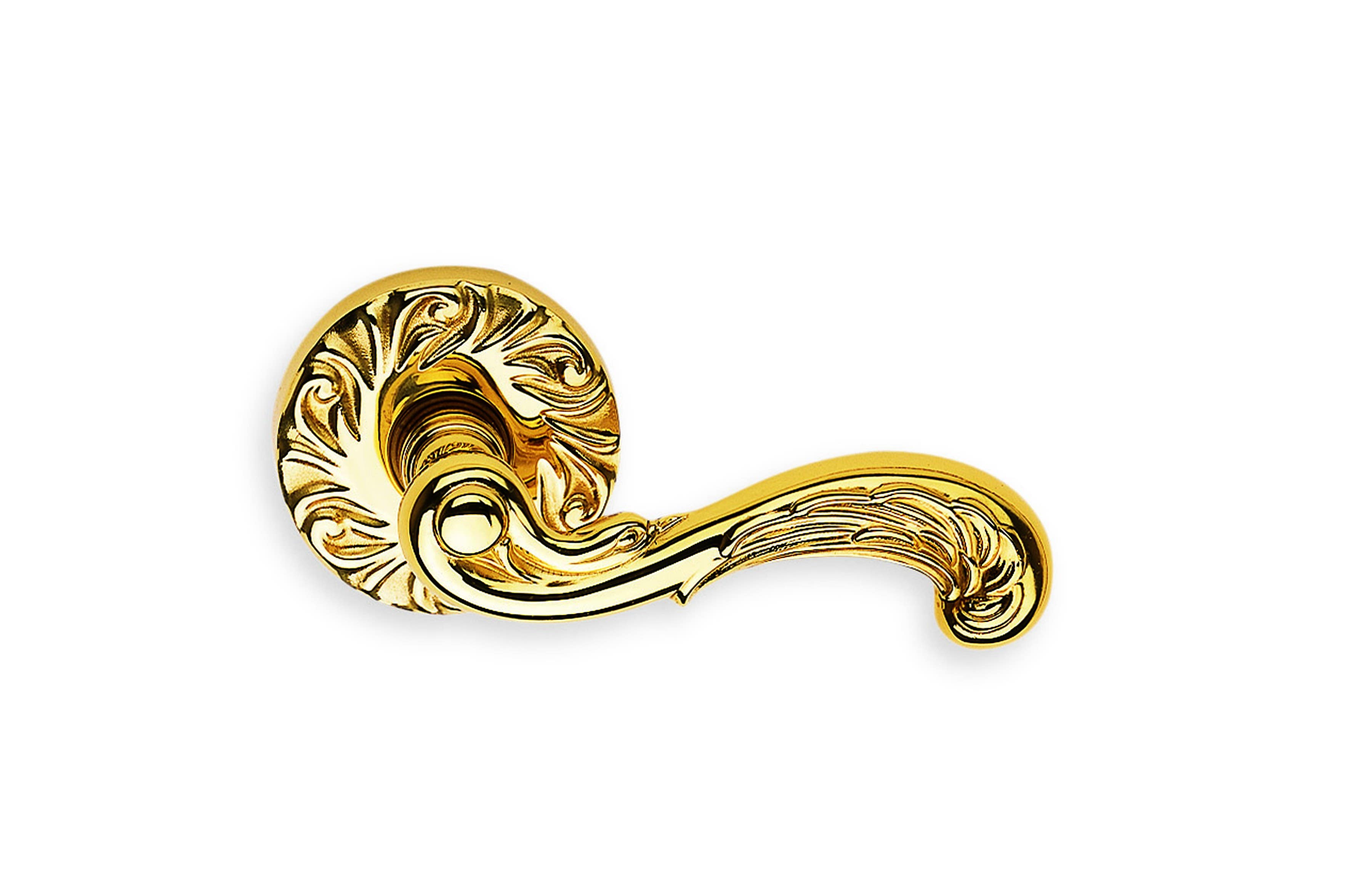 Omnia 251FL Interior Ornate Lever Latchset w/Floral Rose