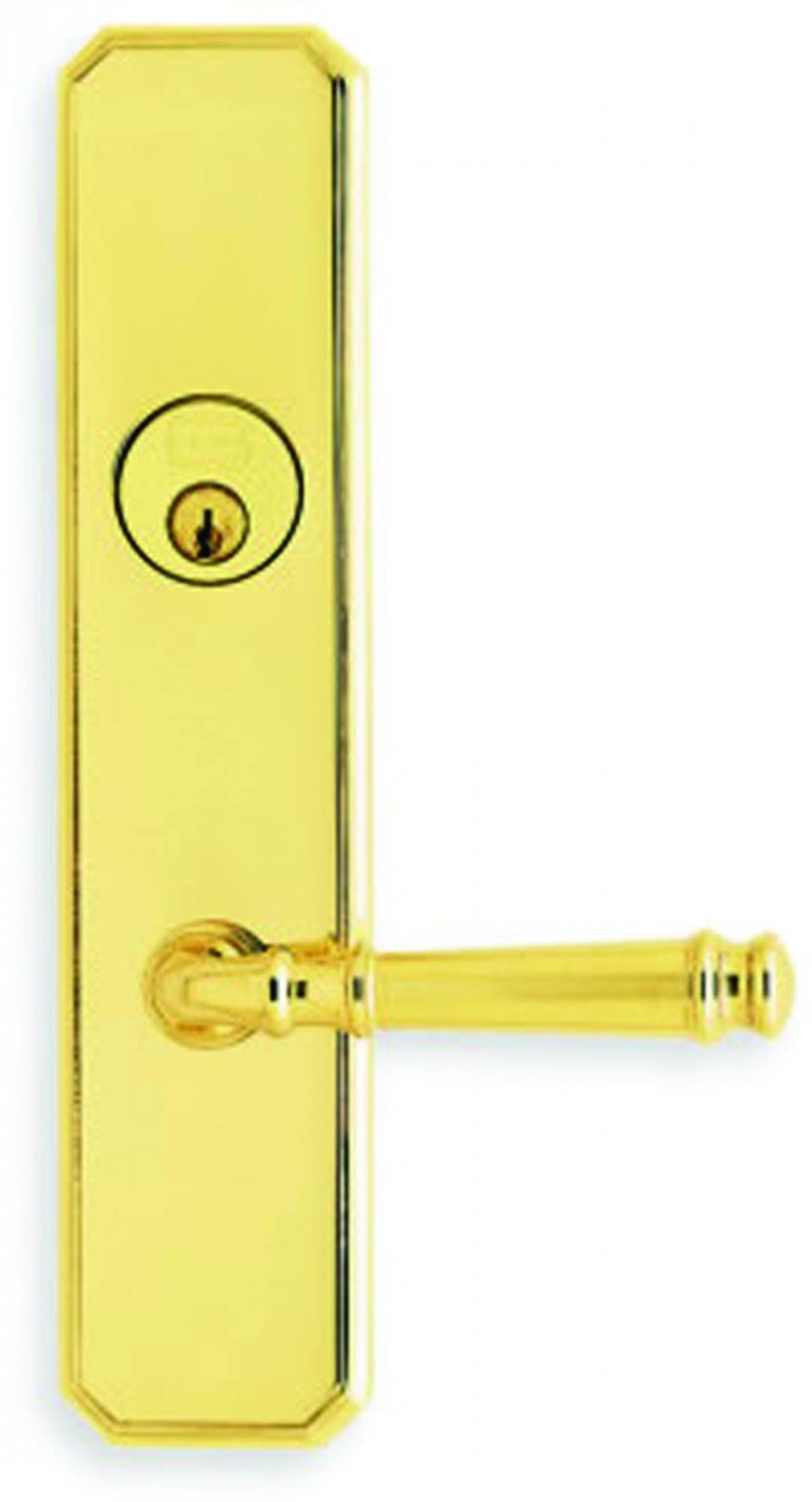 Omnia D11904 Exterior Traditional Deadbolt Entrance Lever Lockset - Solid Brass